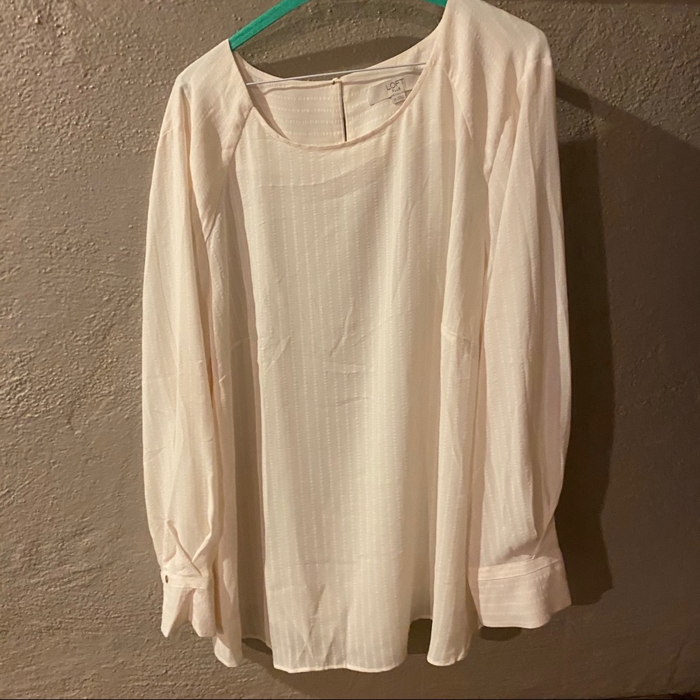 Loft white blouse size 22